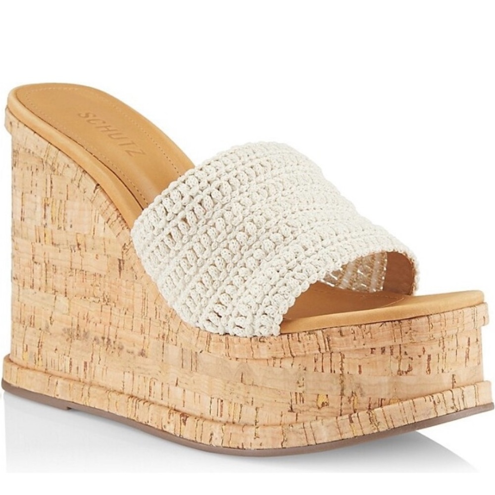 Schutz Women's Dale Cork Wedge Sandals